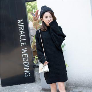Batwing-sleeve Sweater Dress