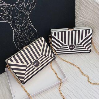 Striped Box Clutch