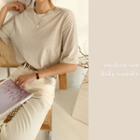 Relaxed-fit Plain T-shirt Beige - One Size