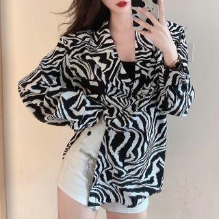 Zebra Long-sleeve Blazer