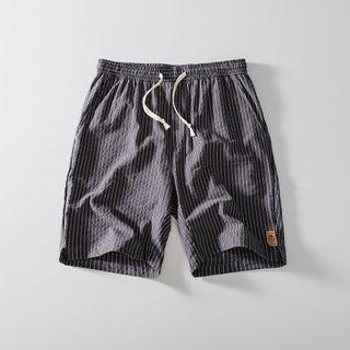 Pinstriped Straight Leg Shorts