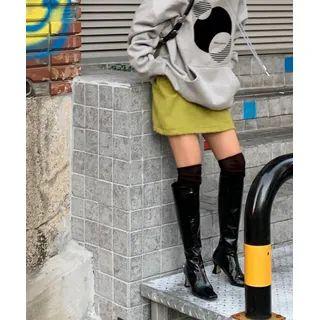 Fuzzy A-line Miniskirt