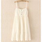 Spaghetti Strap Lace-trim Dress