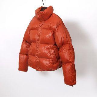 Duck Down Puffer Jacket Orange - One Size