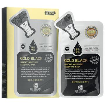 G & S Cosmetic - Gold Black Bright Moisture Essential Mask 10 Sheets