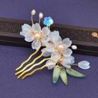 Retro Flower Beaded Hair Comb 1 Pc - M128 - One Size