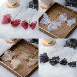 Set Of 2: Bridal Bow Hair Clip