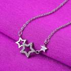Star Rhinestone Pendant Sterling Silver Necklace Necklace - Silver - One Size