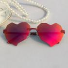 Mirrored Heart Shape Sunglasses