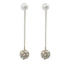 Faux-pearl Ball Dangle Earrings One Size