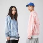 Long-sleeve Embroidered Tie Dye T-shirt
