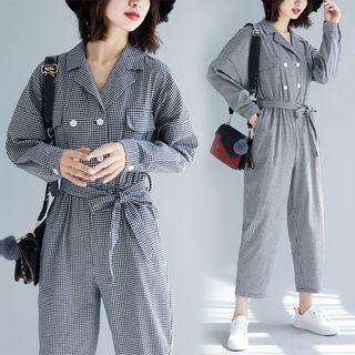 Plaid Wide-leg With Jumpsuits As Shown In Figure - F