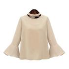 Bell-sleeve Choker Blouse