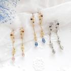 Rhinestone Star Alloy Safety Pin Dangle Earring