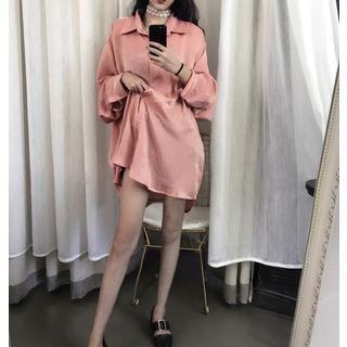 Plain Satin Long Shirt