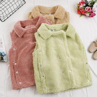 Sleeveless Fleece Buttoned Top