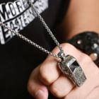 Alloy Whistle Pendant Necklace Alloy Whistle - One Size