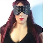 Studded Faux Leather Party Face Mask