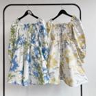 Long-sleeve Off-shoulder Shirred Tie-dye Mini A-line Dress