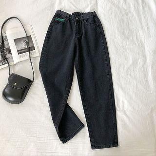 Color-block High-waist Jeans