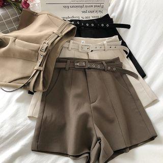 High-waist Hot Pants With Belt