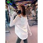 Long-sleeve Cold-shoulder Quick Dry T-shirt