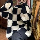 Check Sweater Plaid - Black & White - One Size