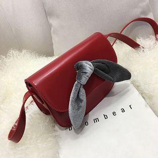 Bow Accent Flap Crossbody Bag