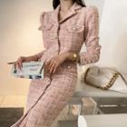 Neat-fit Tweed Coatdress