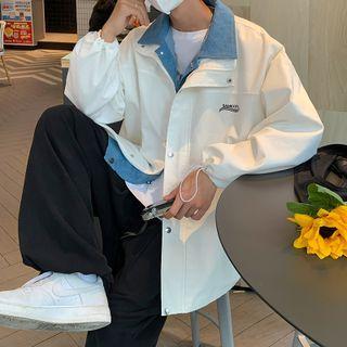 Mock Two Piece Embroidered Jacket