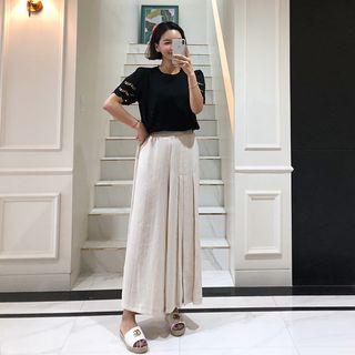 Pleated-detail Wide-leg Pants