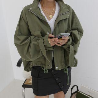 Drawstring-hem Oversized Field Jacket