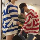 Couple Matching Stripe Pullover