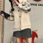Argyle Cardigan / Mini A-line Skirt