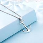 925 Sterling Silver Anchor Pendant Necklace Without Necklace - Pendant - One Size
