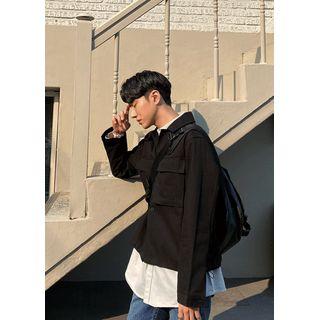 Flap-pocket Drawcord-hem Jacket