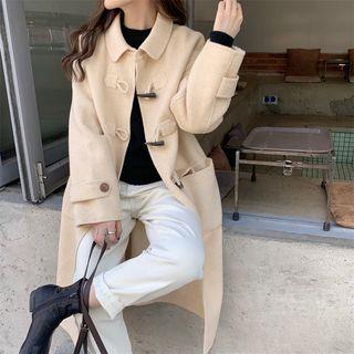 Loose-fit Toggle Coat Almond - One Size
