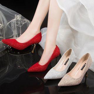 Stiletto-heel Wedding Pumps (various Designs)