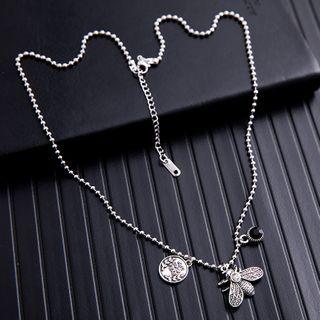 Bee Necklace Silver - One Size