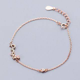 925 Sterling Silver Angel Lettering Bracelet