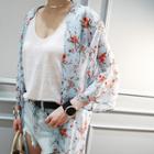 Open-front Chiffon Maxi Top