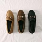 Chain-accent Fleece-lined Loafers