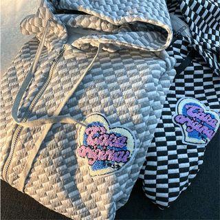 Checkerboard Hooded Jacket