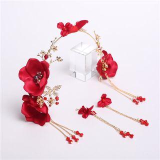 Set: Flower Hair Piece + Earring