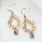 Crystal Leaves Earring