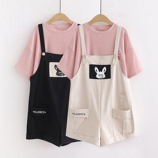 Elbow-sleeve T-shirt / Jumper Shorts / Set