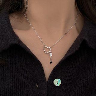 Arrow Pendant Necklace Necklace - 925 Silver - Silver - One Size