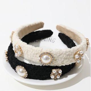 Faux Pearl Fleece Headband