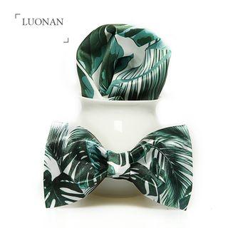 Leaf Print Bow Tie