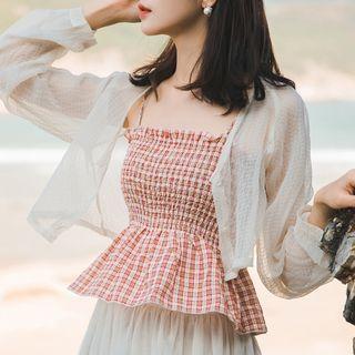 Cropped Chiffon Light Jacket